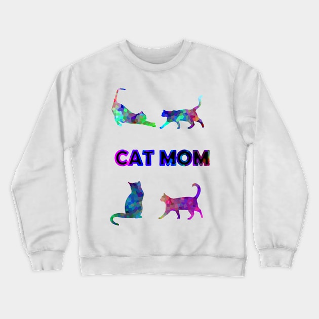 Cute Colorful Cats For Mom Crewneck Sweatshirt by SartorisArt1